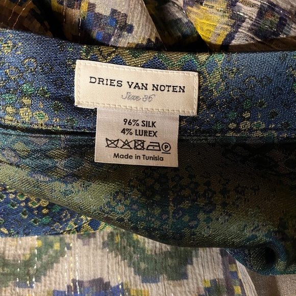 Dries Van Noten Silk Top and Skirt - Picture 8 of 8